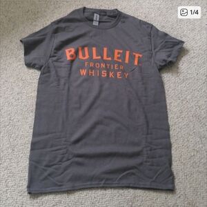 Gildan Dark Gray T-Shirt with Orange Print